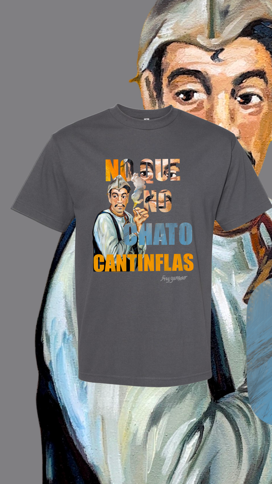 Cantinflas Unisex Gray T-Shirt